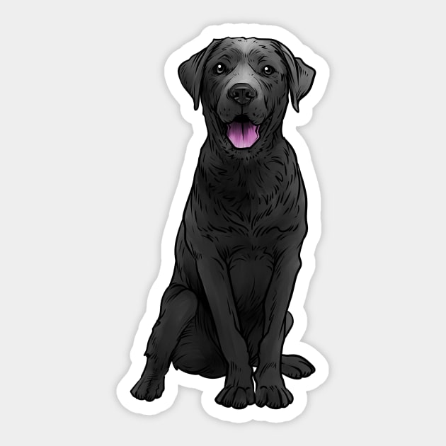 Black Labrador Retriever Dog Black Lab Sticker by whyitsme